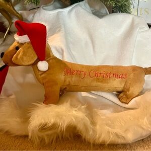 Christmas Talking Stuffed Dachshund